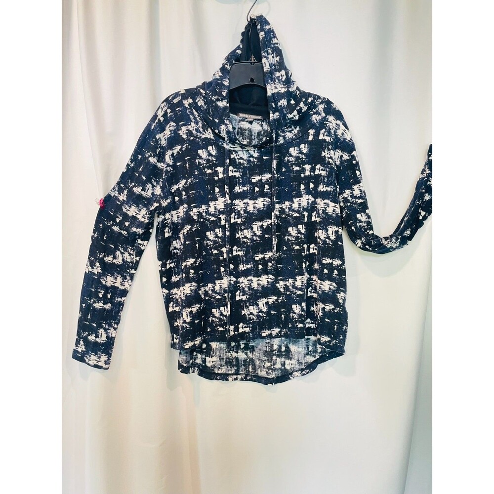 Threads 4 Thought SUPER SOFT Hoodie Athleisure Navy & White Lightweight Pullover